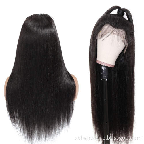 Hot Selling Wholesale Short Virgin Black Woman Hd Front Where Buy Water Wave Straight Pixie Brazilian Wig Lace Human Hair